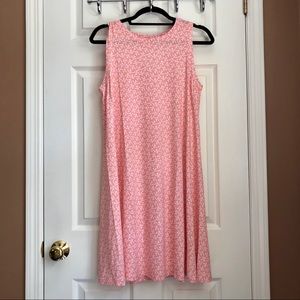 Loft Outlet Pink Floral Tank Swing Sun Dress